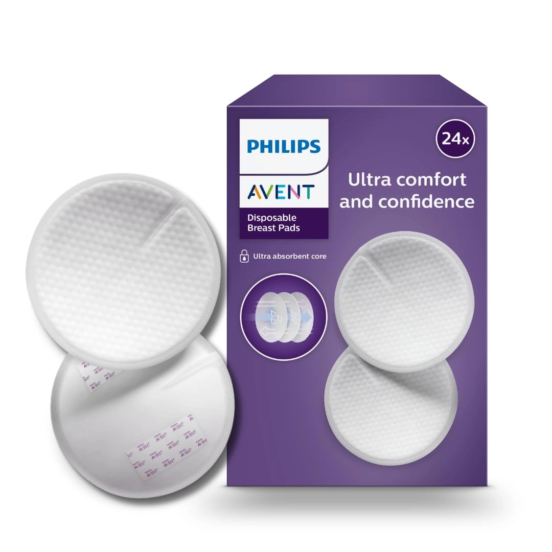 Absorventes Descartáveis para Seios Philips Avent | Ultra Absorção, Antivazamento e Toque Suave para Amamentação, 24 Unidades - 254/24 : Saúde e Bem-Estar