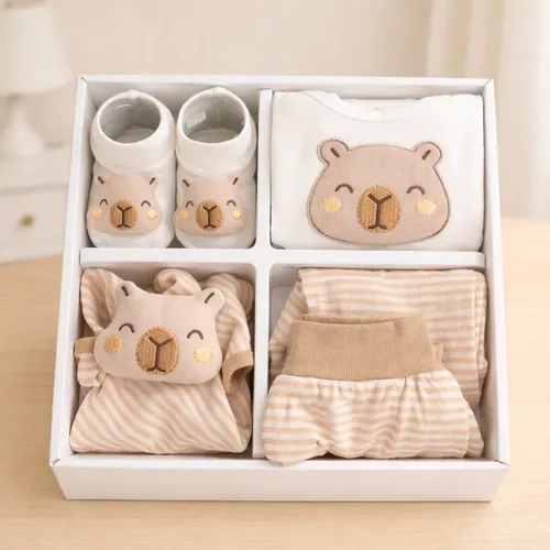 Kit Presente Bebê Recém Nascido Body Mijão Pantufa Naninha