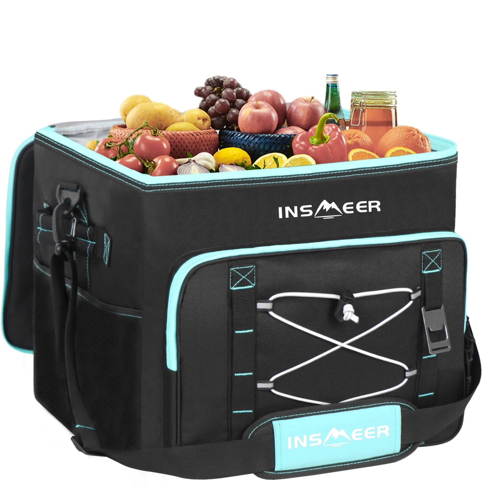 INSMEER Coolers e Bolsas Térmicas para Acampamento, 55 Litros/ 90 Can Bolsa Térmica Grande À Prova De Vazamentos para Praia