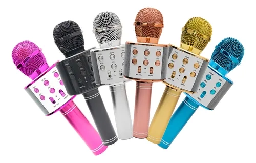 Microfone Bluetooth S/ Fio Youtuber Karaoke Cores Infantil