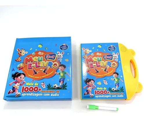Livro Interativo Sonoro Trilingue Português Inglês Espanhol, Livro Educativo De Toque Com Som, Aprendizado Divertido, Estimula Concentração E Coordenação Infantil Para Crianças A Partir De 3 Anos