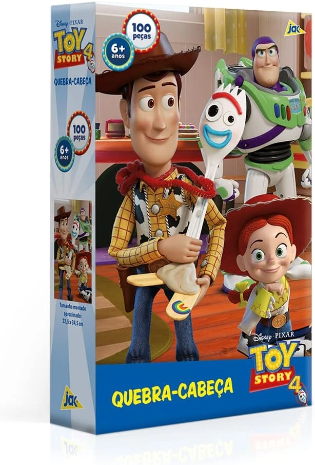 Toyster - Quebra-cabeça: Toy Story 4-100 peças - Disney - Pixar - JAK : Brinquedos e Jogos
