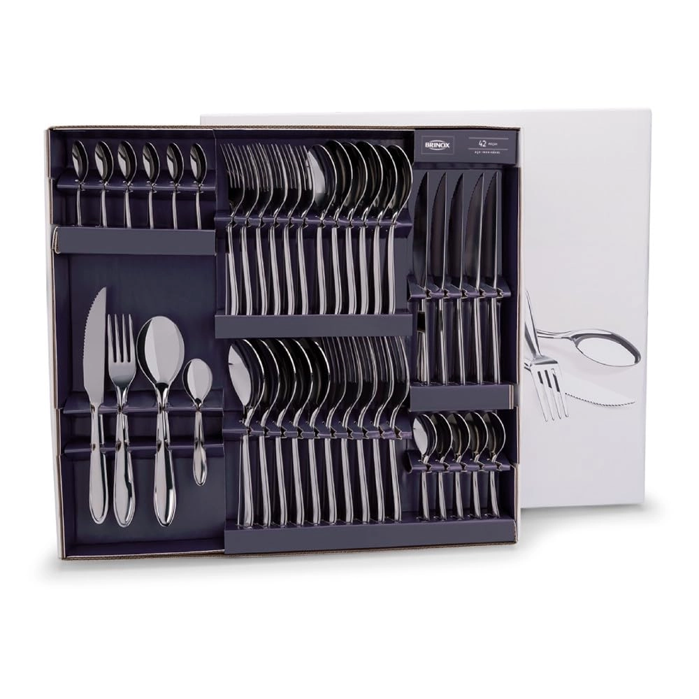 Brinox - Faqueiro Lyon 42 Peças Lyon - Aço Inox