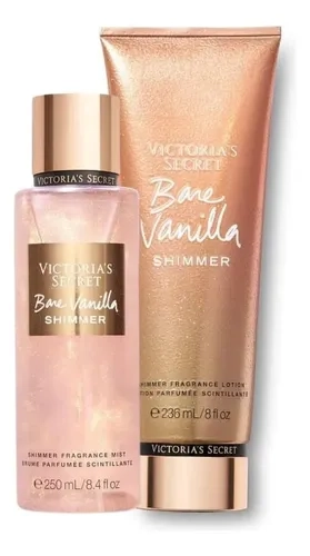 Kit Victória Secret Bare Vanilla Shimmer Body Splash + Creme